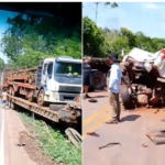 Colisão na BR-153 deixa feridos e interdita parte da pista em Paraíso